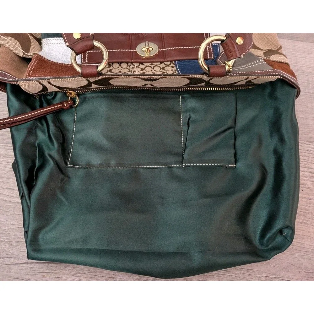 Y2K Coach Vintage Holiday Gallery Patchwork Shoulder Bag Tote